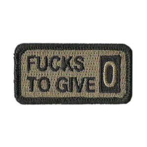 BuckUp Tactical Morale Patch Hook Fucks fuck TO GIVE F Word funny Patches 2x1" - BuckUp Tactical