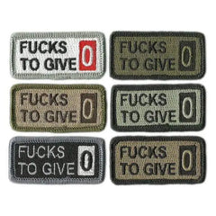 F*CKS TO GIVE F Word funny Patches 2x1" | Velcro Morale Patches |