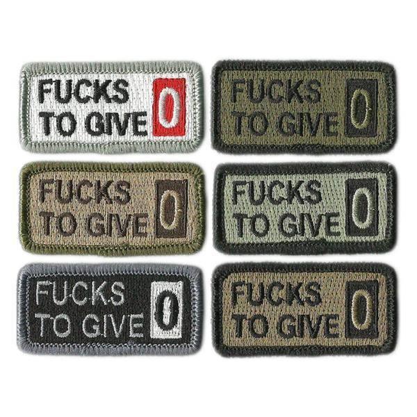 BuckUp Tactical Morale Patch Hook Fucks fuck TO GIVE F Word funny Patches 2x1
