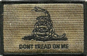 BuckUp Tactical Morale Patch Hook Gadsden DTOM Don't Tread On Me Patches 3x2" - BuckUp Tactical