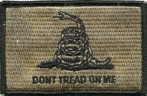 BuckUp Tactical Morale Patch Hook Gadsden DTOM Don't Tread On Me Patches 3x2