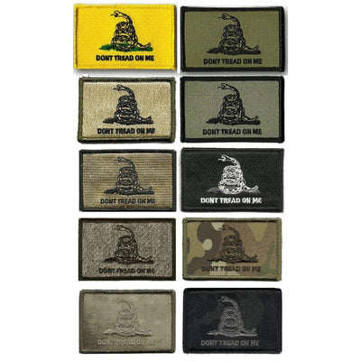 BuckUp Tactical Morale Patch Hook Gadsden DTOM Don't Tread On Me Patches 3x2".