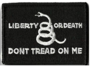 BuckUp Tactical Morale Patch Hook Gadsden Liberty Or Death DTOM Patches 3x2" - BuckUp Tactical