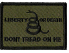 BuckUp Tactical Morale Patch Hook Gadsden Liberty Or Death DTOM Patches 3x2" - BuckUp Tactical