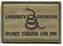 BuckUp Tactical Morale Patch Hook Gadsden Liberty Or Death DTOM Patches 3x2" - BuckUp Tactical