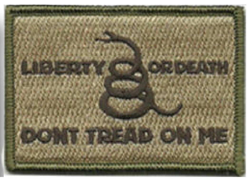 BuckUp Tactical Morale Patch Hook Gadsden Liberty Or Death DTOM Patches 3x2