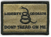 BuckUp Tactical Morale Patch Hook Gadsden Liberty Or Death DTOM Patches 3x2" - BuckUp Tactical