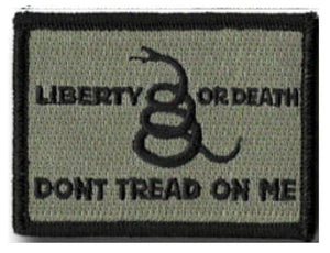 BuckUp Tactical Morale Patch Hook Gadsden Liberty Or Death DTOM Patches 3x2" - BuckUp Tactical