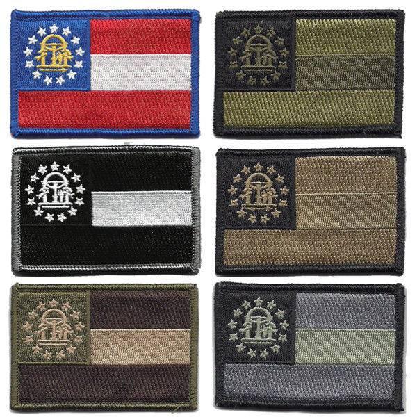 BuckUp Tactical Morale Patch Hook Georgia Atlanta State Patches 3x2