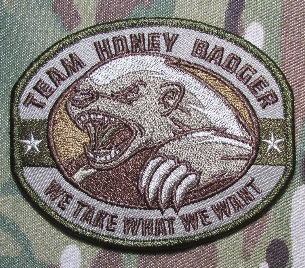 BuckUp Tactical Morale Patch Hook Honey Badger Patches 3.25