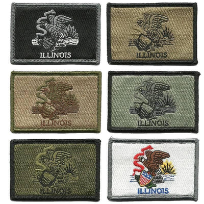 BuckUp Tactical Morale Patch Hook Illinois Springfield State Patches 3x2".