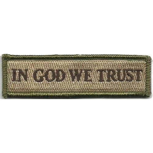 BuckUp Tactical Morale Patch Hook In God We Trust Morale Patches 3.75x1