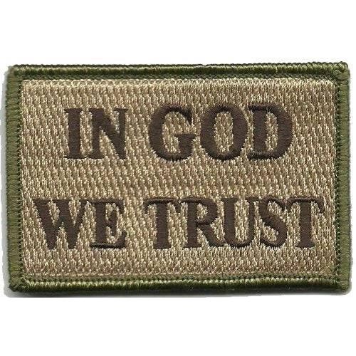 BuckUp Tactical Morale Patch Hook In God We Trust Patches 3x2