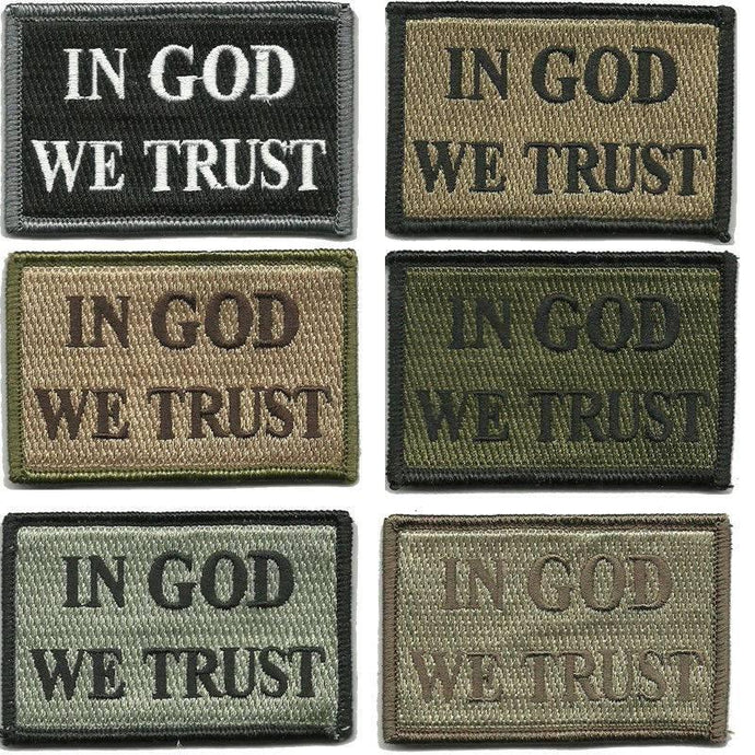 BuckUp Tactical Morale Patch Hook In God We Trust Patches 3x2