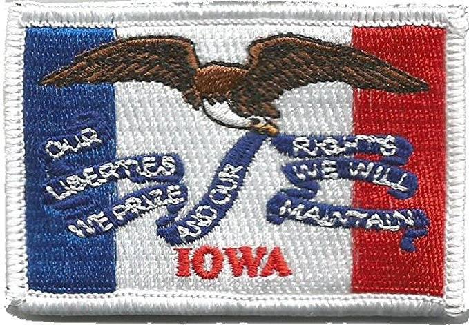 BuckUp Tactical Morale Patch Hook Iowa Des Moines State Patches 3x2