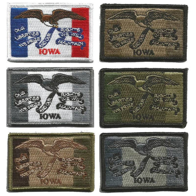 BuckUp Tactical Morale Patch Hook Iowa Des Moines State Patches 3x2