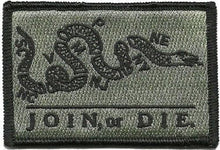 BuckUp Tactical Morale Patch Hook Join or Die Gadsden Snake DTOM Patches 3x2" - BuckUp Tactical