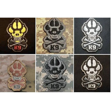 BuckUp Tactical Morale Patch Hook K9 Crossbones Patches 2.75