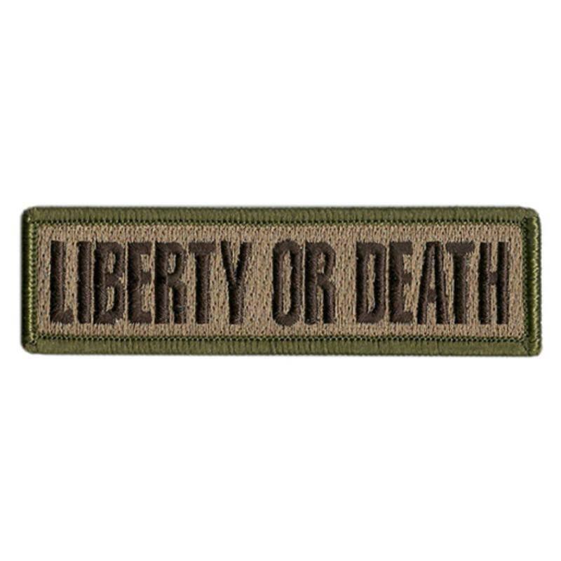 BuckUp Tactical Morale Patch Hook Liberty Or Death Morale Patches 3.75x1
