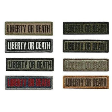 BuckUp Tactical Morale Patch Hook Liberty Or Death Morale Patches 3.75x1