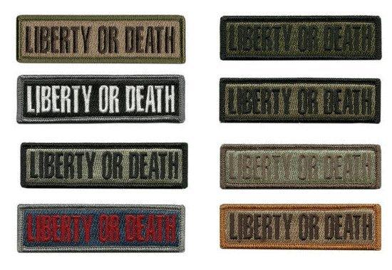 BuckUp Tactical Morale Patch Hook Liberty Or Death Morale Patches 3.75x1