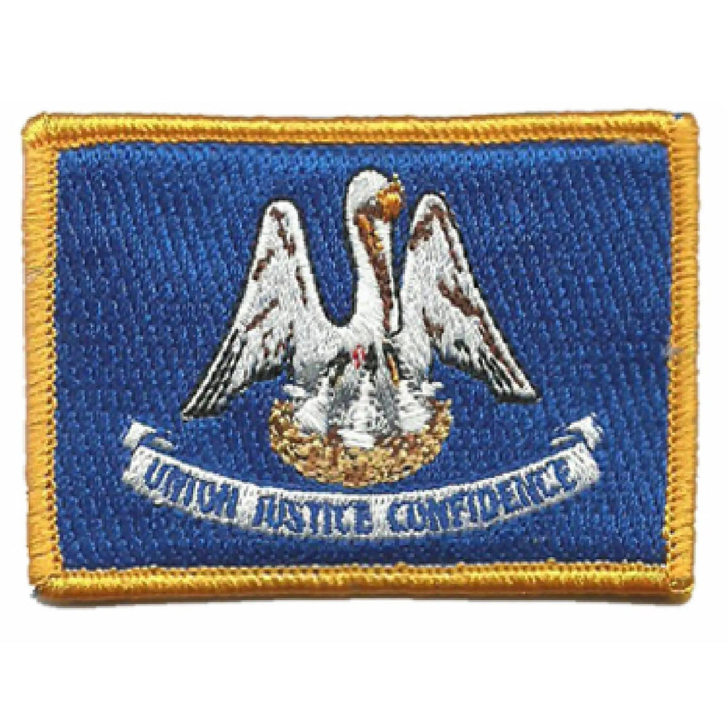 BuckUp Tactical Morale Patch Hook Louisiana Baton Rouge State Patches 3x2