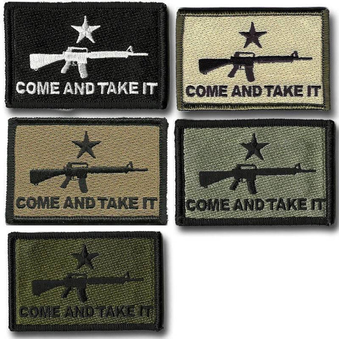 BuckUp Tactical Morale Patch Hook M16 M-16 Come And Take It Patches 3x2