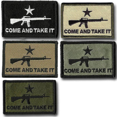 BuckUp Tactical Morale Patch Hook M16 M-16 Come And Take It Patches 3x2".
