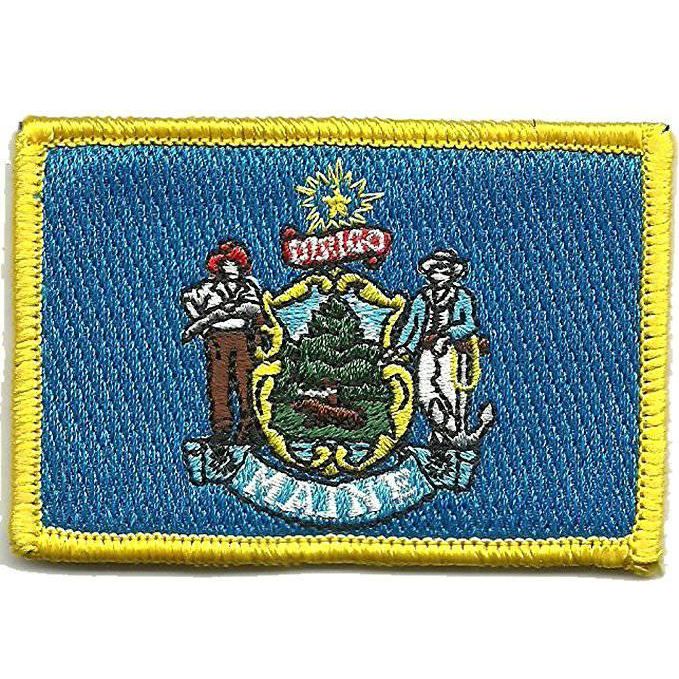 BuckUp Tactical Morale Patch Hook Maine Augusta State Patches 3x2