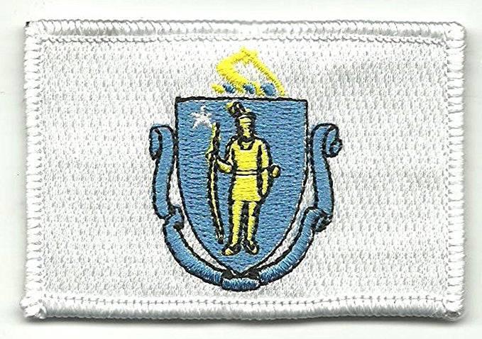 BuckUp Tactical Morale Patch Hook Massachusetts Boston State Patches 3x2