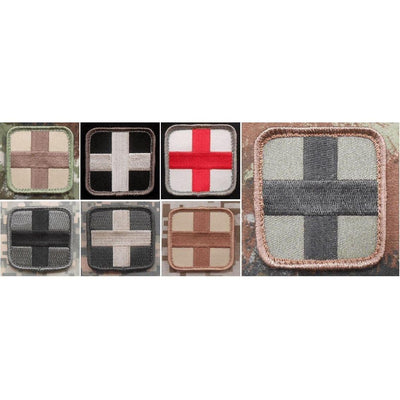 BuckUp Tactical Morale Patch Hook Medic Cross EMT Patches 2".