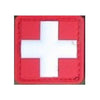 Red with White Cross (Solid)