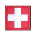 Red with White Cross (Solid)