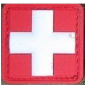 BuckUp Tactical Morale Patch Hook Medic Cross PVC Patches 1” Sized - BuckUp Tactical