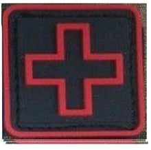 BuckUp Tactical Morale Patch Hook Medic Cross PVC Patches 1” Sized - BuckUp Tactical