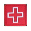 Red with White Cross (Outlined)