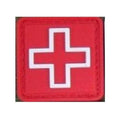 Red with White Cross (Outlined)