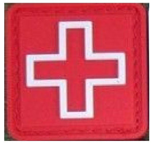 BuckUp Tactical Morale Patch Hook Medic Cross PVC Patches 1” Sized - BuckUp Tactical