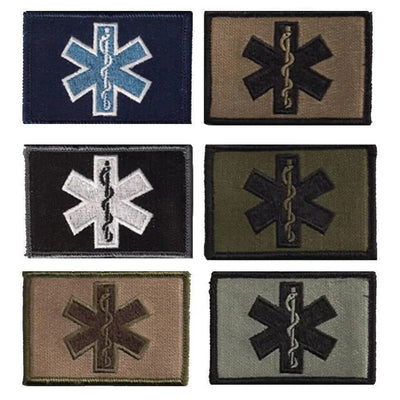 BuckUp Tactical Morale Patch Hook Medic EMT Patches 2x3".