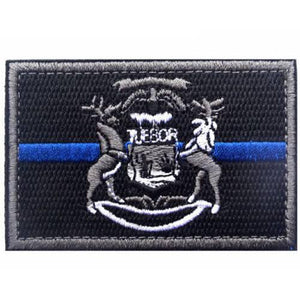 BuckUp Tactical Morale Patch Hook Michigan Lansing State Patches 3x2" - BuckUp Tactical