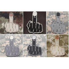 Middle Finger Cutout Patches 3" | Velcro Morale Patches |