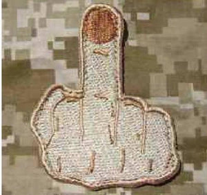 BuckUp Tactical Morale Patch Hook Middle Finger Cutout Patches 3" - BuckUp Tactical