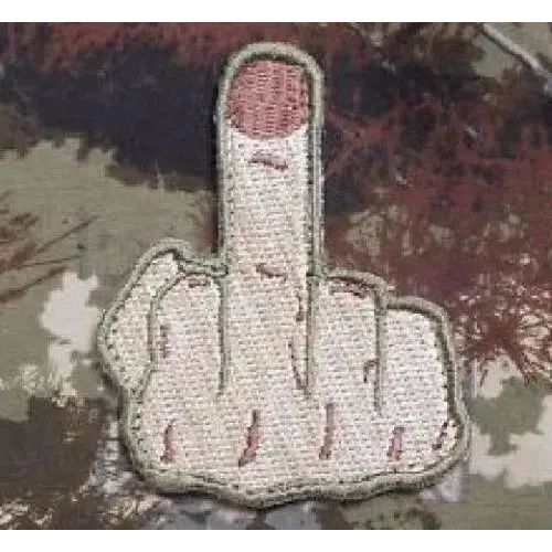 BuckUp Tactical Morale Patch Hook Middle Finger Cutout Patches 3