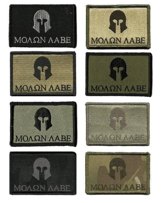 BuckUp Tactical Morale Patch Hook Molon Labe Patches 2x3