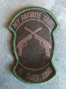 BuckUp Tactical Morale Patch Hook My Favorite Time is Quite Time Brown Patch - BuckUp Tactical