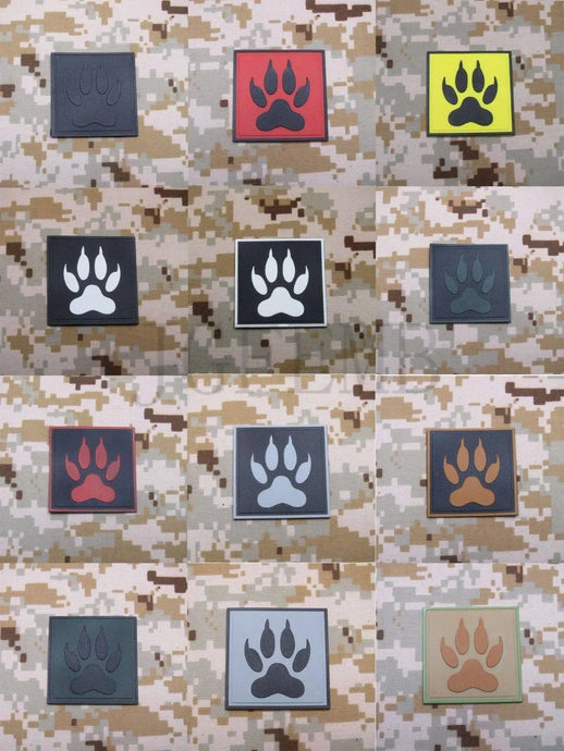 BuckUp Tactical Morale Patch Hook PVC K9 Paw K-9 PD Cop Dog Handeler Patches 2