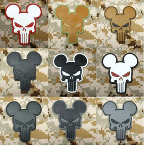 BuckUp Tactical Morale Patch Hook PVC Punisher Mickey Mouse Patches 2.75" - BuckUp Tactical