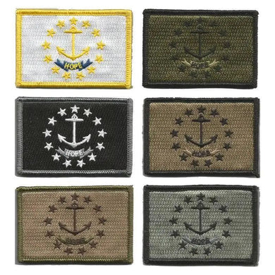 BuckUp Tactical Morale Patch Hook Rhode Island State Patches 3x2