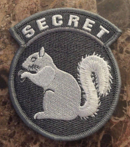 BuckUp Tactical Morale Patch Hook Secret Squirrel ACU White Patches 3" - BuckUp Tactical