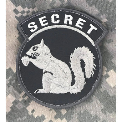BuckUp Tactical Morale Patch Hook Secret Squirrel Black White PATCHES Patches 3